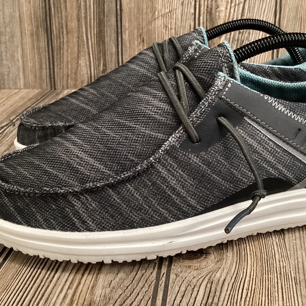 Hey Dude Wally Frontier Lava Stone Blue Gray Slip On Sneakers Men's Size 9 US